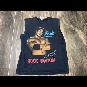 VTG WWF The Rock Rock Bottom youth shirt Large